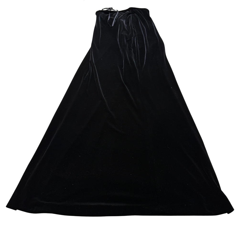 Linda Allard Ellen Tracy Maxi Skirt Womens 4 Black Velvet A-Line NEW with Tags